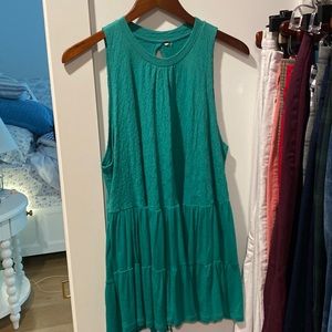 Free People green tie back Tiered Swing Top. Small